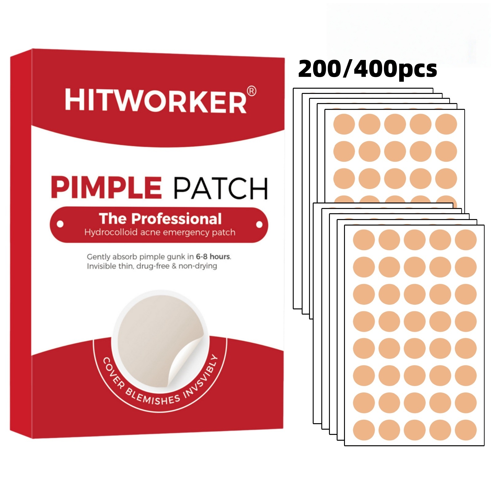 Skincare Whitening - 200/400pcs Dark Skin Tone Acne Patches